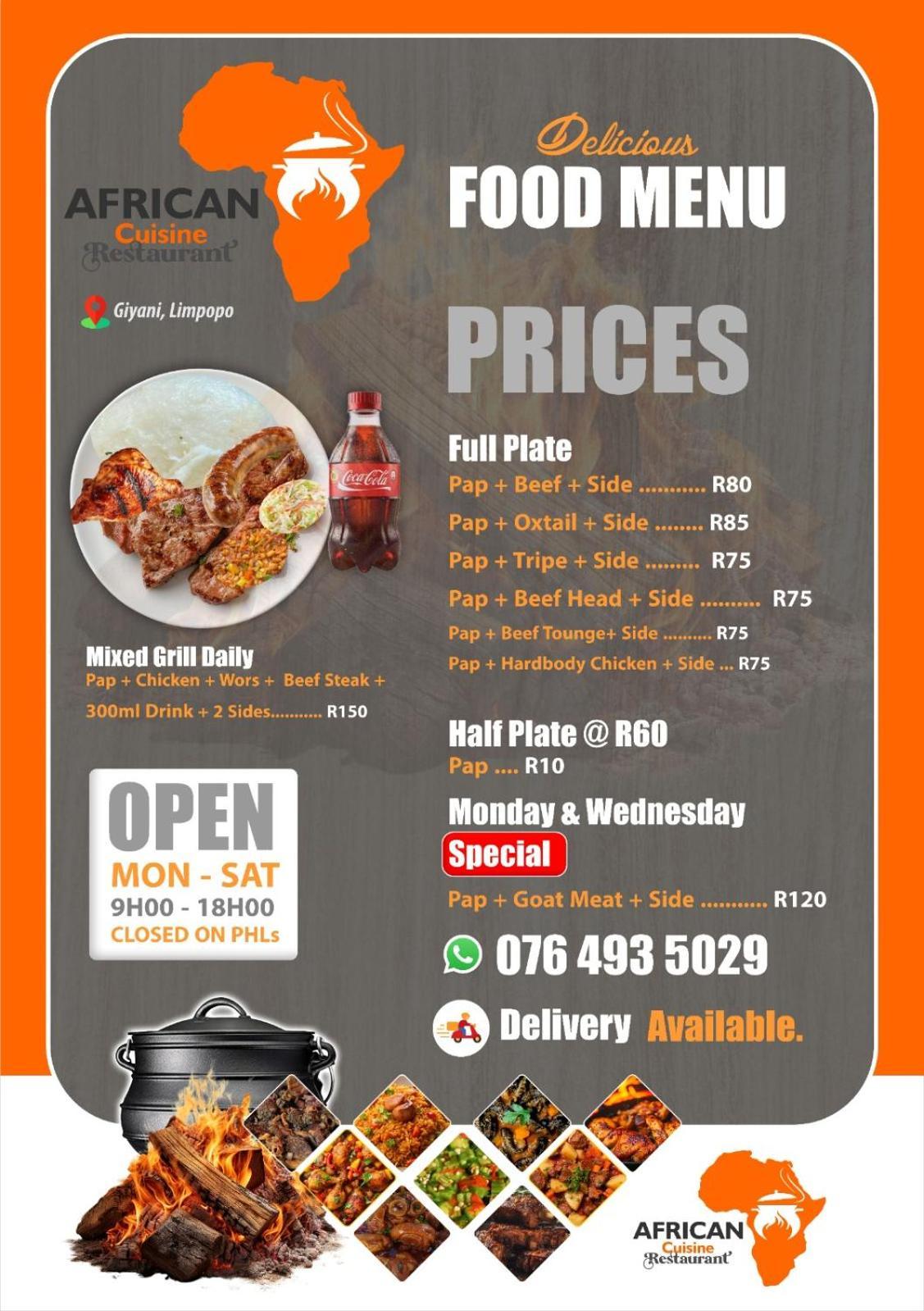 Giyani African Cuisine Restaurant B&B 외부 사진